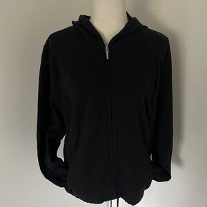 R- RL Ralph Lauren Active Black zip up Hoodie Sz XL *F8